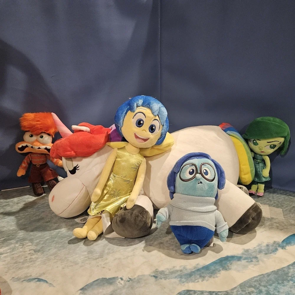 Disney Pixar Inside Out Plush Bundle Anxiety Talking Joy Sadness‎ Anger Disgust